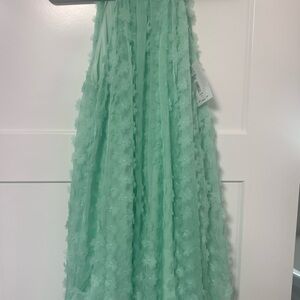 Badgley Mischka Mint Green Floral Dress